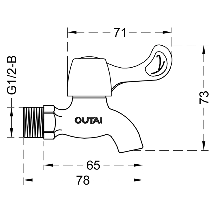 Wall-Mounted Types Bibcockk Classic Design Bib Cock Water Tap