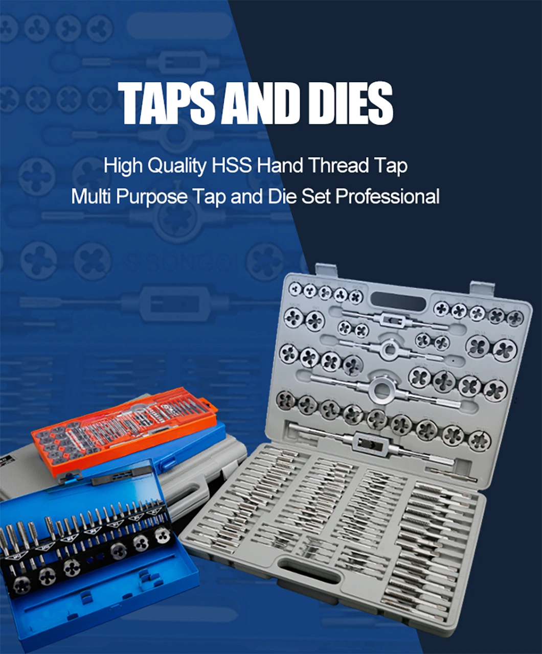 4 Way HSS Combined Strech Seams Sealing Taps and Die Tarraja for Steel Screw Thread