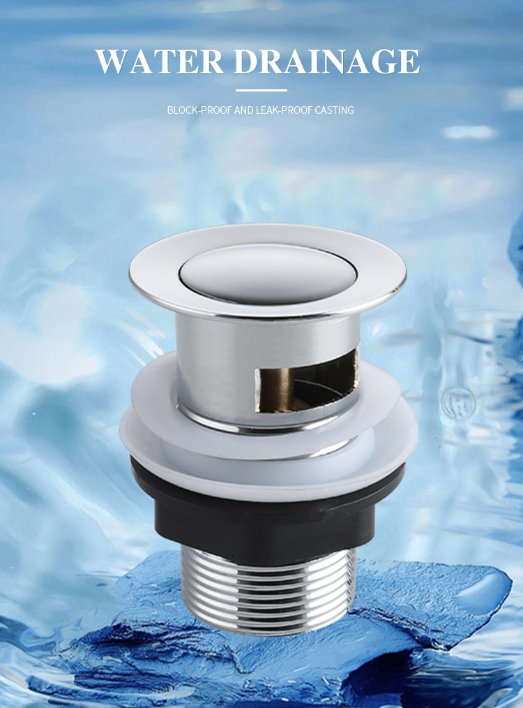 Silver Stainless Steel Ejector Sump Drain Plug with Overflow Function