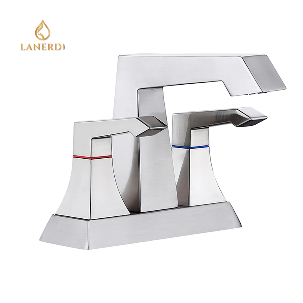 Big Lavatory 4 Inch 2 Hole Double Handle Basin Faucet