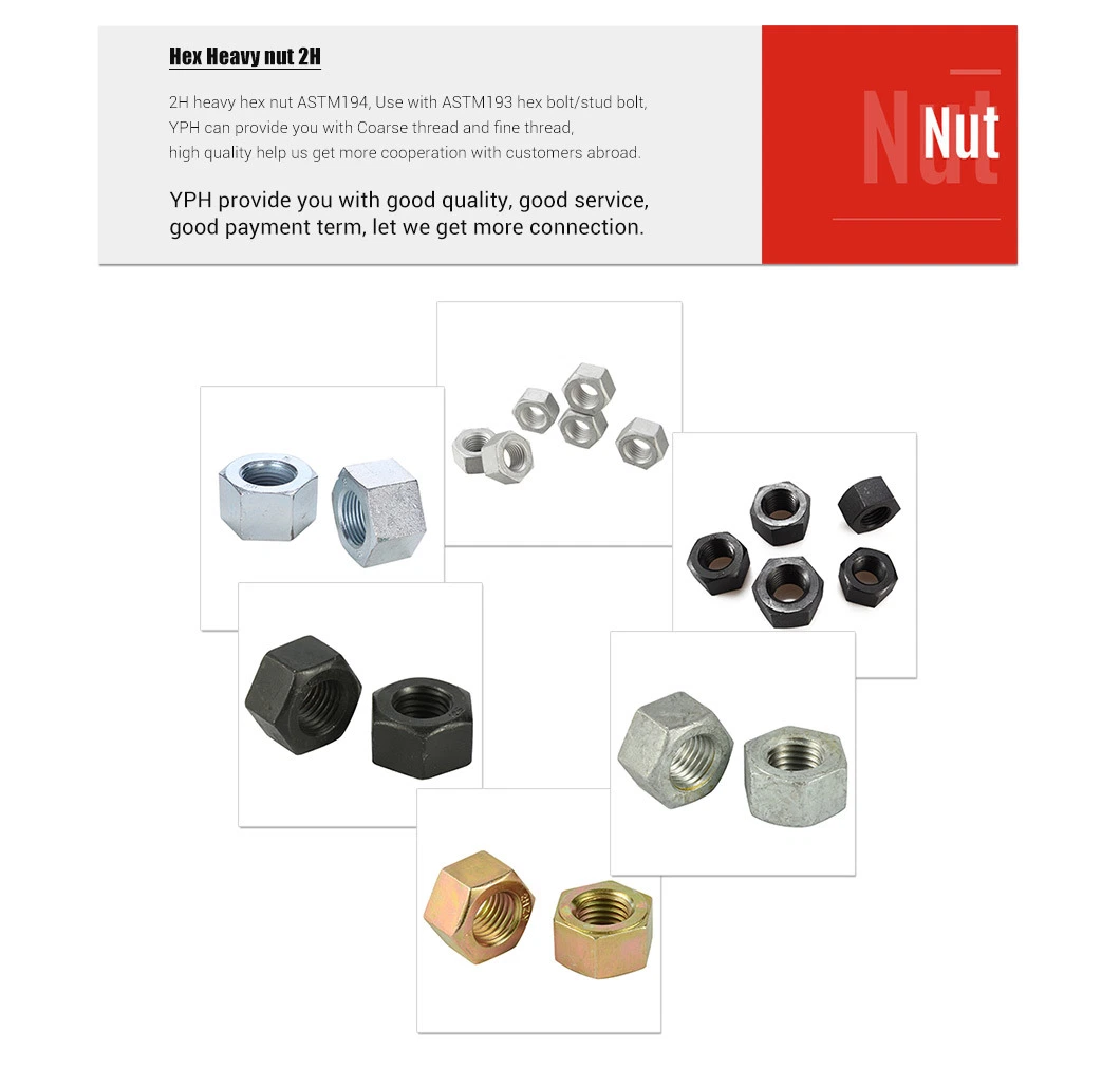 DIN934 All Size Zinc Plated Hex Nut Hex Head Nuts Fasteners