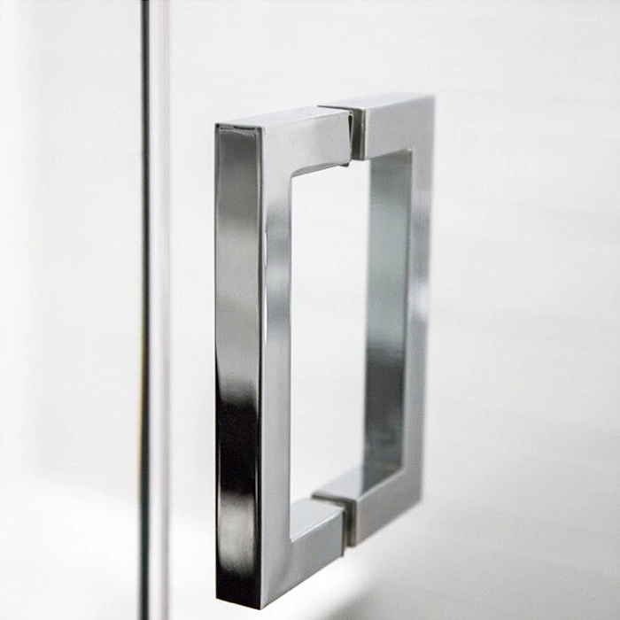 Nickel Plated Stainless Steel Square Grab Bar Lever Handle Round Type Pull Handle Zamak Shower Glass Door Handle