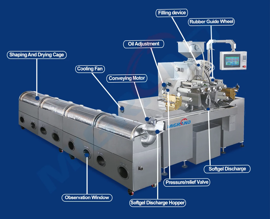 Four Sets of Free Rotary Die Rollers Softgel Encapsulation Machine