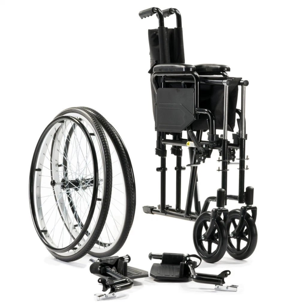 Rehabilitation Therapy Supplies Folding Integral Wheelchair Manual Wheelcair for Disabled