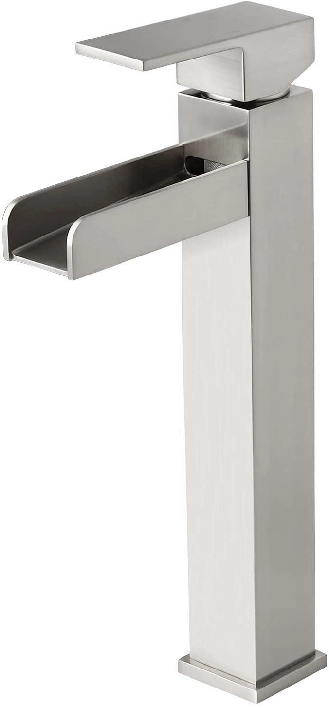 Plumbing Plated Matt Black, Brushed Gun Metal Waterfall Basin Brass Tap Mixer