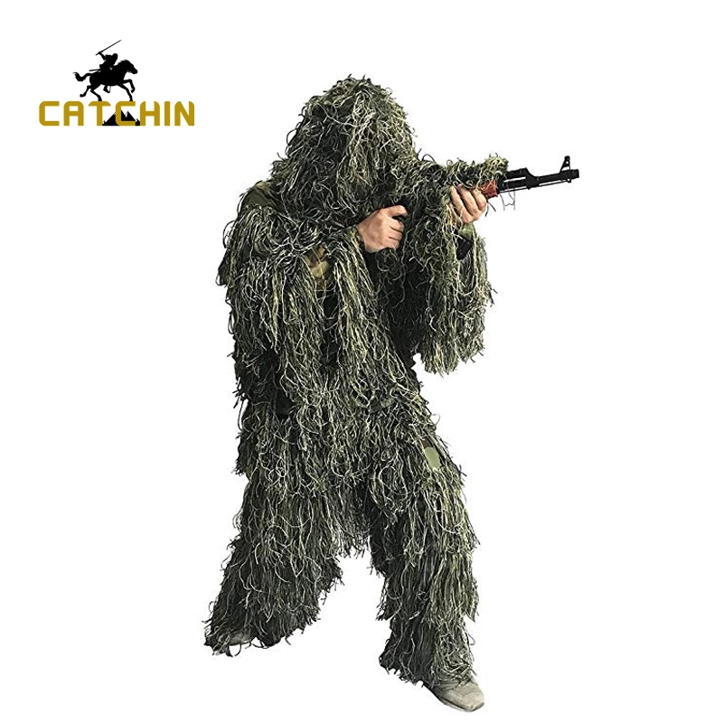 Camorish Ghillie Suit, 3D Camouflage Hunting Apparel Camouflage Camo Tactical Hunting Forest Woodland Ghillie Suit for Hunting, Shooting