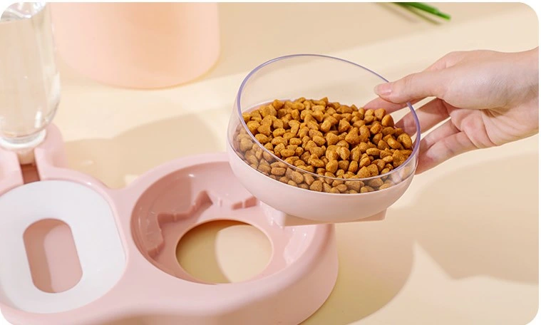 Hot Selling Plastic Cat Feeder Pet Bowl Water Dispenser