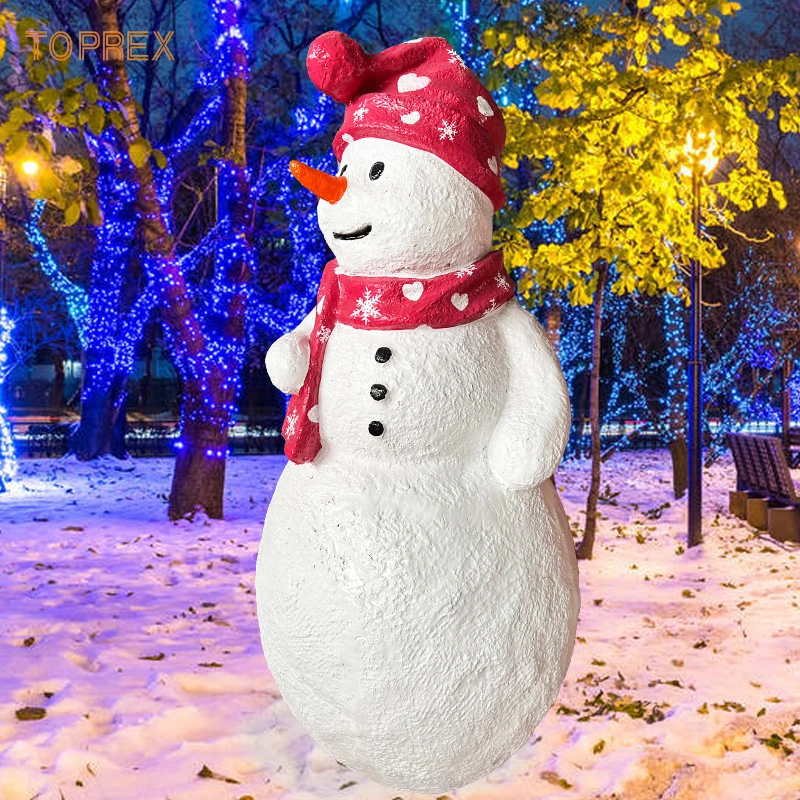 Toprex Christmas Decorative Large Size Fiberglass Snowman for Outdoor Statue