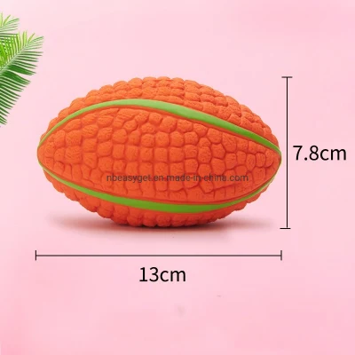 Squeaky Football Branch, Fetch and Play - bolas de juguete de perro de goma de látex, jugar a los cachorros interactivos de bolas de Chew Fetch Esg16602