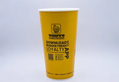 Custom 100% bioded compost Single Wall Hot Cold Drink PLA Cubra el café taza de papel con la tapa de CPLA