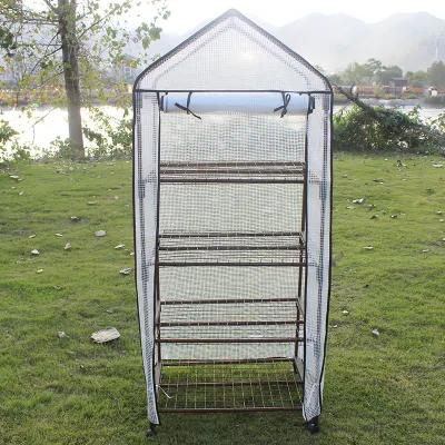  Alta calidad de 4 pisos de PVC impermeable de efecto invernadero de jardín carpa cubierta de invernadero de jardín