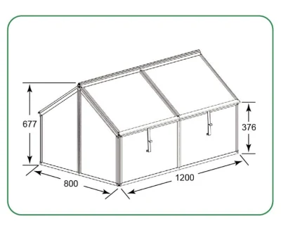 Vidrio nuevo bastidor frío 1200 X 800 mm C434