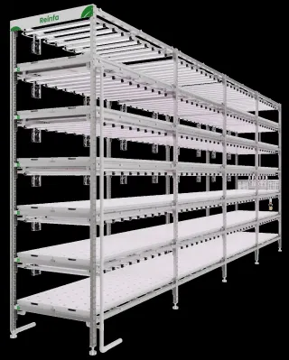  Sistema de Canal NFT hidropónico vertical para hortalizas de hoja