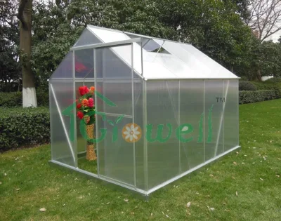 Panel de policarbonato de 4 mm Growell walk-in Hobby de efecto invernadero de jardín (P6) 6&prime; X 8&prime;