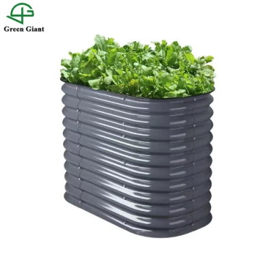 32 &quot;Tall 3,5&prime;*2&prime; cama elevada Jardín al aire libre Caja de aluminio Zinc Caja de sembradora galvanizada Modular Metal Raised Garden Bed Kit Decoración 2n1-32