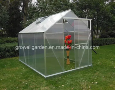 Panel de policarbonato de 4 mm Growell walk-in Hobby de efecto invernadero de jardín (P6) 6&prime; X 8&prime;