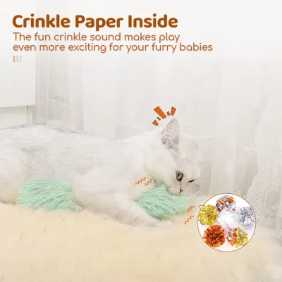 Gato Gato juguetes almohadas, suave y duradera 3 Pack de sonido ondulada Hierba gatera Juguetes, juguetes interactivos Cat Kicker para interiores de los gatos, promueve el ejercicio de gatito