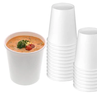 Tazas de papel Compostable con tapa