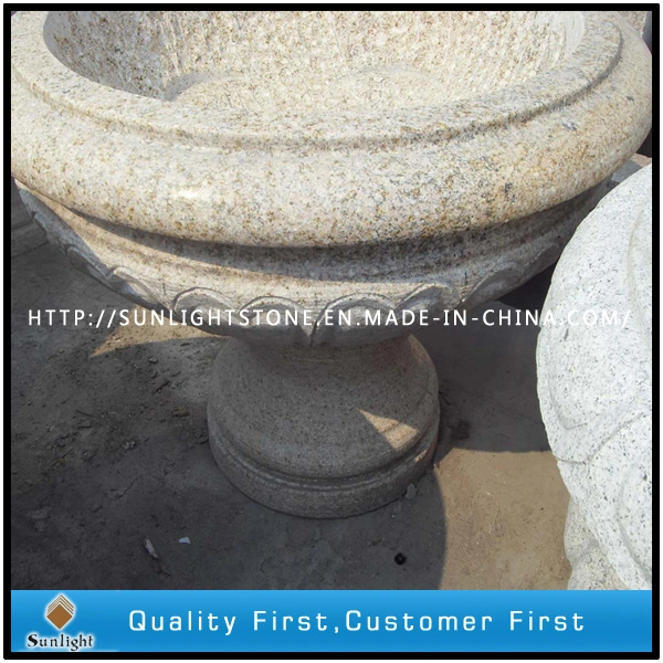 G682 Rusty Stone Granite Outdoor Flower Pot for Garden Landscape