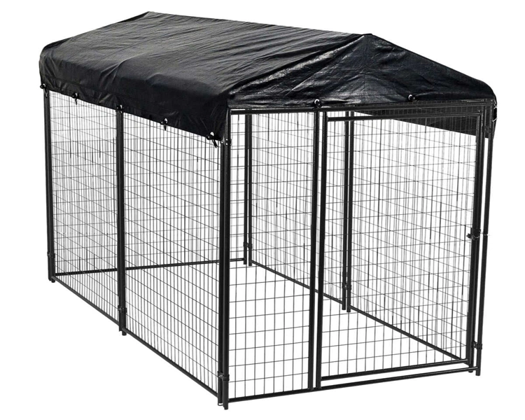 Collapsible Heated Iron Fence Dog Yard Kennel XL Large Kennels for Dogs Pet Gates &amp; Pens