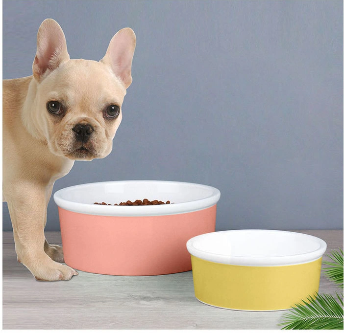 Dog Bowls, Puppy Ceramic Food and Water Bowls Set Ceramic Cat Food Feeder Bowl Collection Pet Bowl for Flat-Faced Cats and Small Dogs