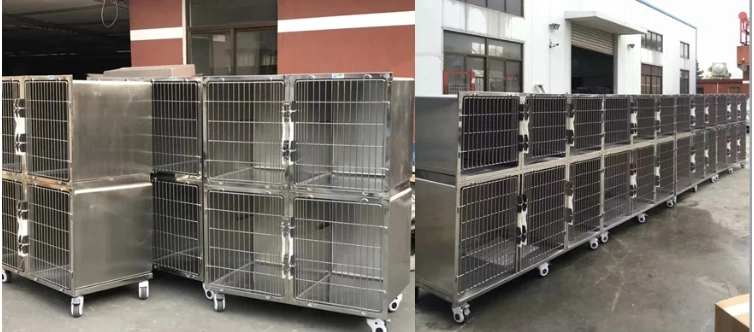 High Quality and Comfortable Custom Single Layer Double Door Iron Luxury Foldable Dog Cage