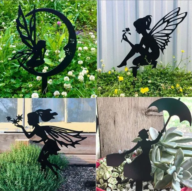 Garden Pendant Decoration Metal Iron Fairy Crafts Elf Ornament