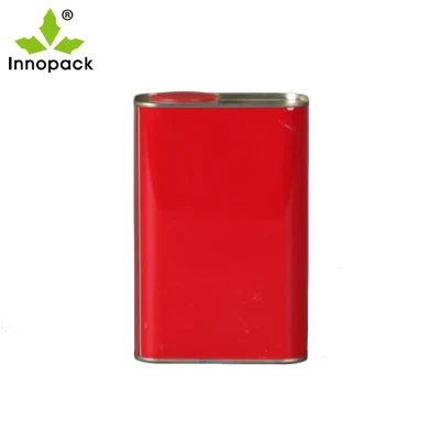 New Rectangular 1 LTR Quart Empty Motor Engine Oil Tin Can with Cap