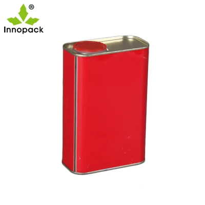 New Rectangular 1 LTR Quart Empty Motor Engine Oil Tin Can with Cap
