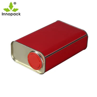 New Rectangular 1 LTR Quart Empty Motor Engine Oil Tin Can with Cap