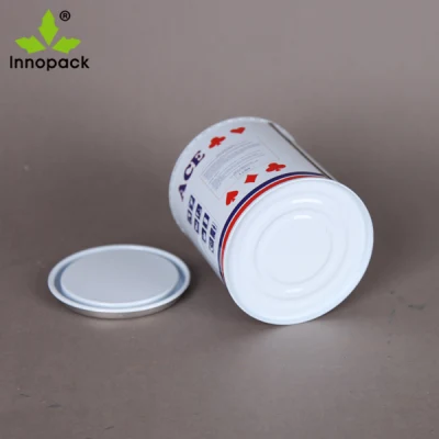 1 Liter Mini Printed Small Round Metal Tin Can with Lid for Chemical