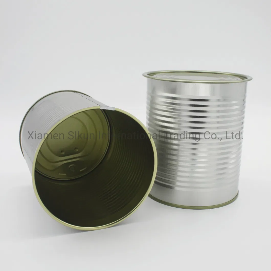 a Large Number Customized 9124# High-Quality Metal Round Tin Can for Wholesale Food Packaging