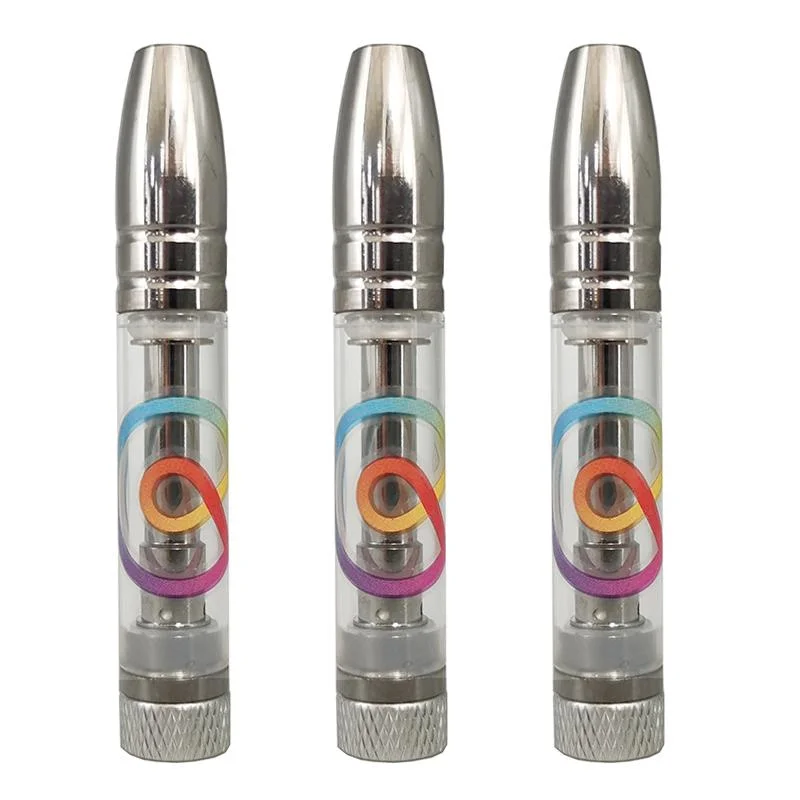 Colors Vape Cartridges Round Metal Tips 10 Color Boxes Packaging with Sticker Thick Oil Empty Vape Carts