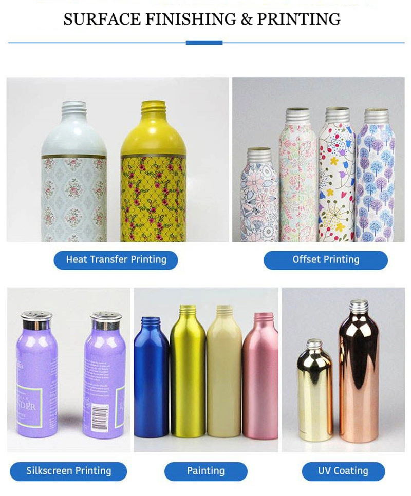 Cosmetic Luxury Packaging Matte Silver Child Proof Dropper Metal Hair Oil Container Bottles