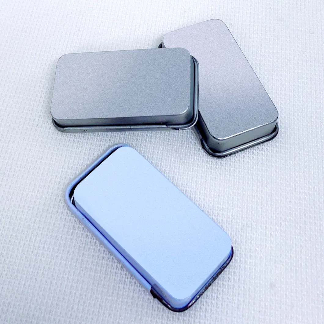 Solid Balm Mini Tin Box Push-Slide Lid Portable Packing Box