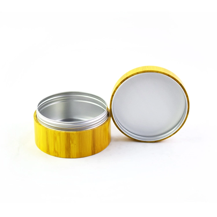 Child Resistant Tin Can with Bamboo Outside