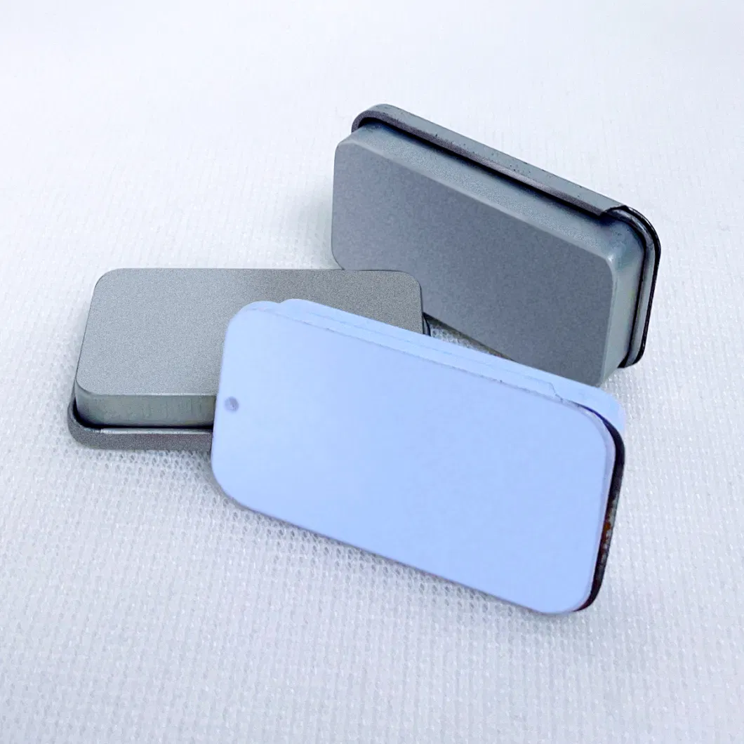 Solid Balm Mini Tin Box Push-Slide Lid Portable Packing Box