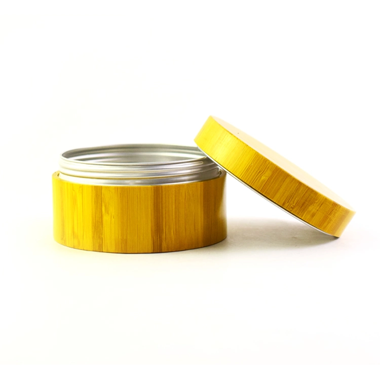 Child Resistant Tin Can with Bamboo Outside