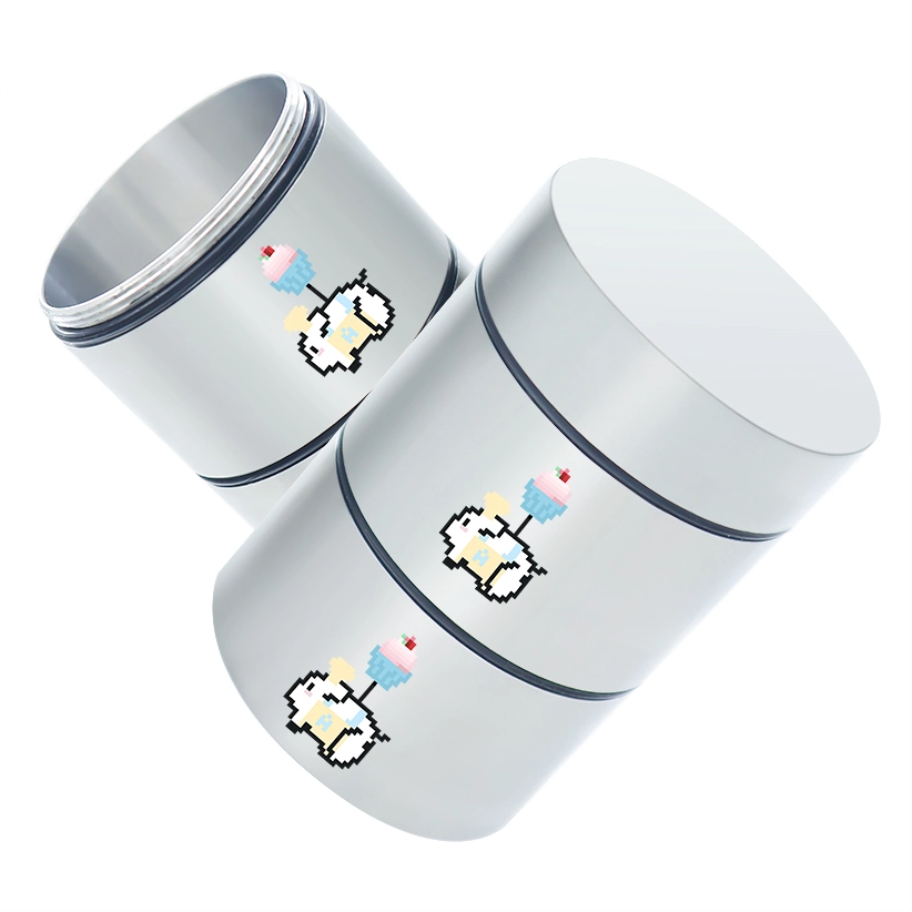 Refillable Smell Proof Herb Tobacco Stash Container Aritight Multilaminar Aluminium Tin Can