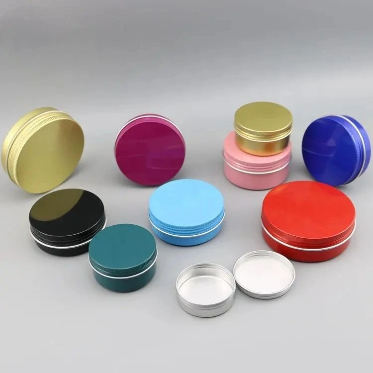 Aluminum Cosmetic Jar Tins Metal Jar Packaging Containers Environmentally Friendly Packaging