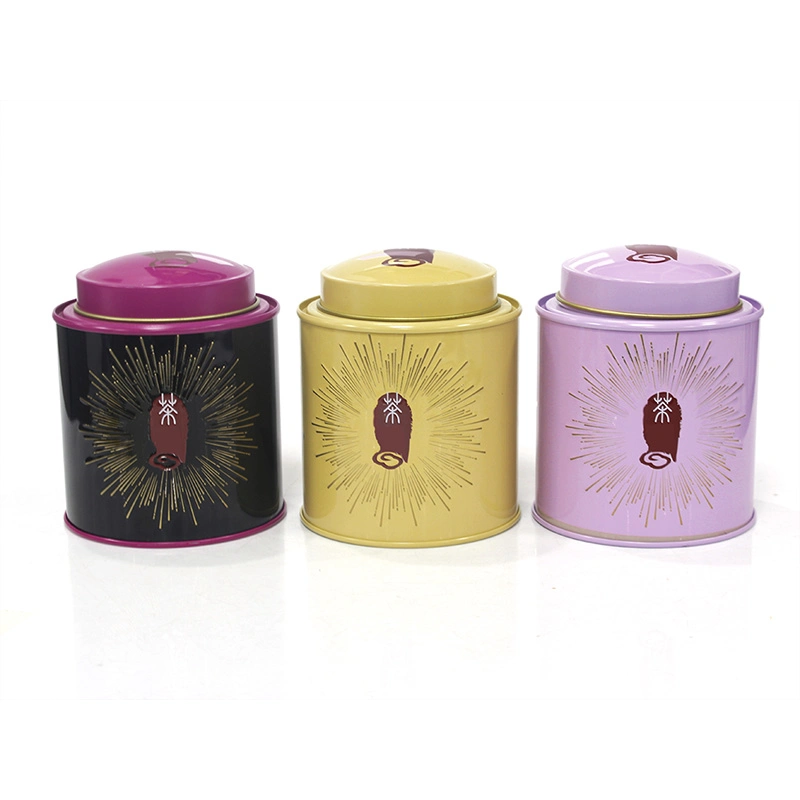 Custom High Quality Round Metal Packing Tea Coffee Gift Tin Cans Cylinder Box