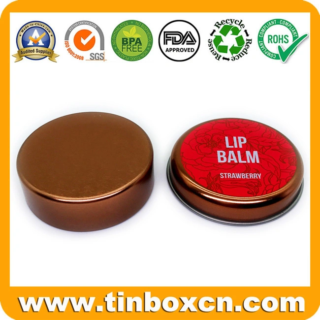 Mini Small Metal Round Cosmetic Tin for Packing Lip Balm