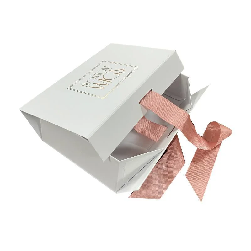 Metal Feel Gift Box Folding Paper Gift Packaging with High Quality