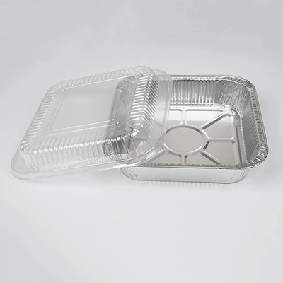 Small Aluminum Foil Containers with Lids, Freezer Tins, Disposable Baking Tray for Food, Take out, Individual Foil Pans with Clear Lids for Leftover Storage