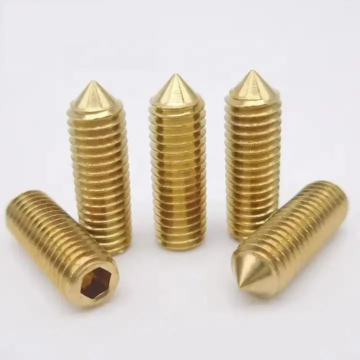 C3600 C27200...Yellow Brass Headless Hex Recessed Grub Screws for Locks