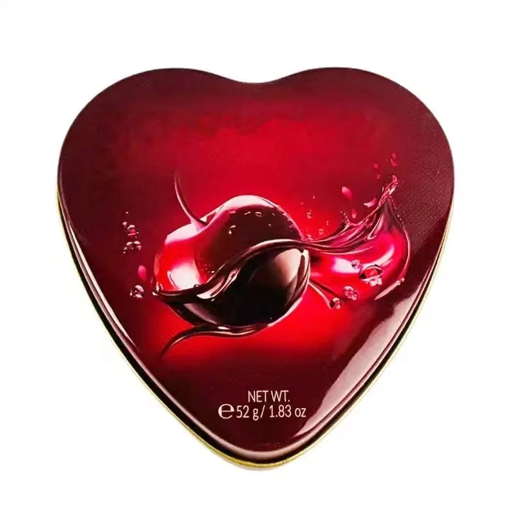 Supplier Custom Tin Can Food Grade 3D Embossed Metal Heart-Shaped Tin Box