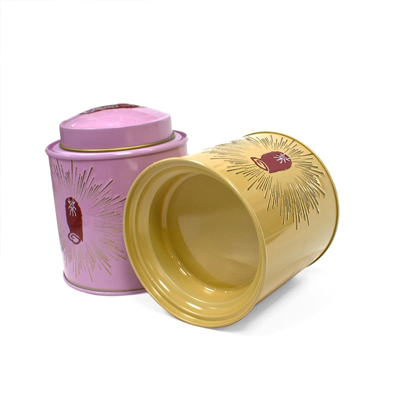 Custom High Quality Round Metal Packing Tea Coffee Gift Tin Cans Cylinder Box