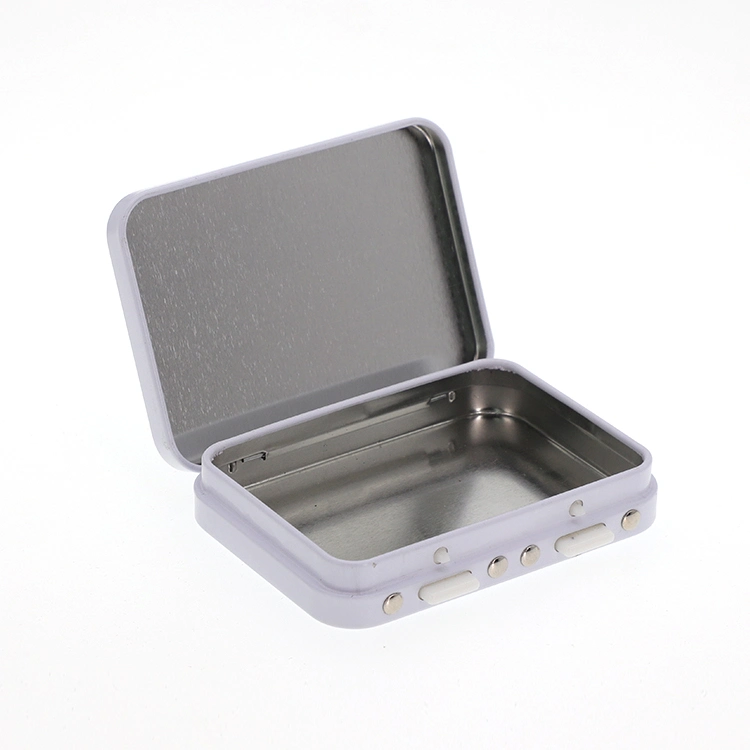 120mm X 61.7mm - White Tin Custom 100% Recyclable Child Resistant Hinged-Lid Large Joint Box