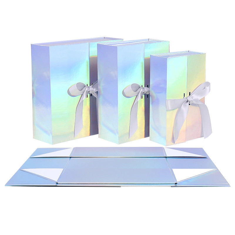 Metal Feel Gift Box Folding Paper Gift Packaging with High Quality