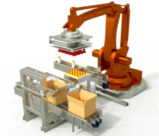 High Capacity Robot System Packing Machine for Bags/Cans/Tins